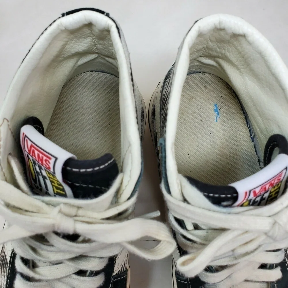 Vans SK8 HI Blur Canvas Lace Up High Top Skate Shoes Men 4 Women 5.5